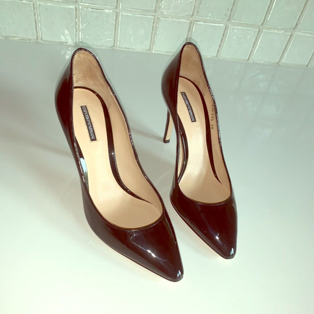 Emporio Armani Classic Platent Heels 38